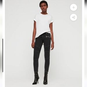 All Saints The Grace Biker Jeans Cropped Jeans Size 27!